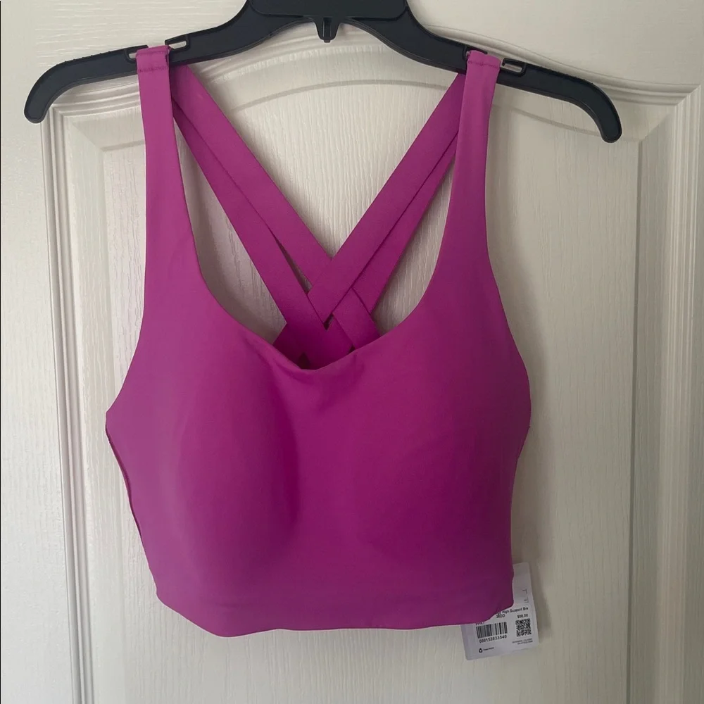 🆕Lululemon Magenta Cross-Back Sports Bra - Picture 1 of 3